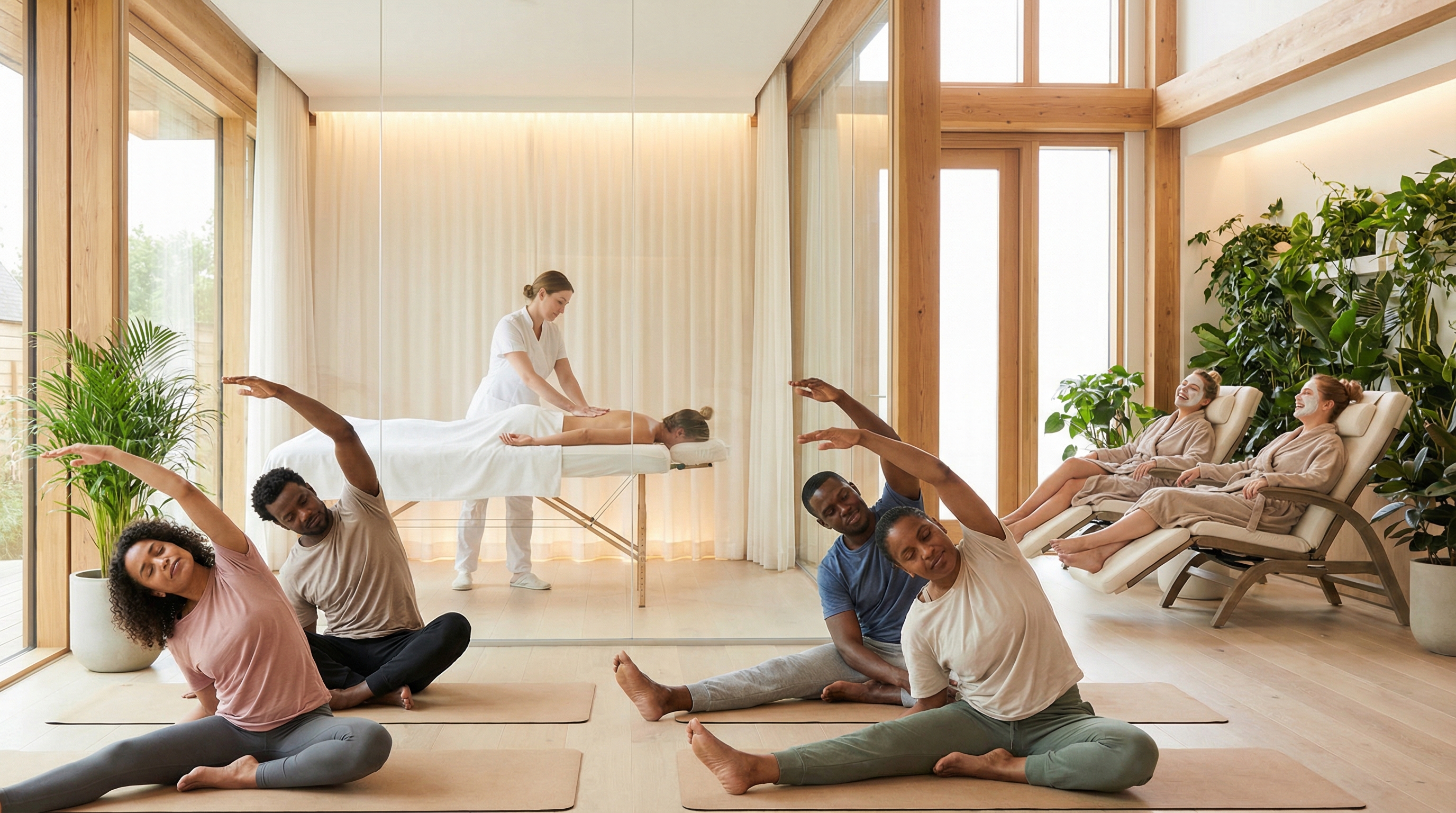 Abstract illustration representing consumer preferences with speech bubbles and survey icons