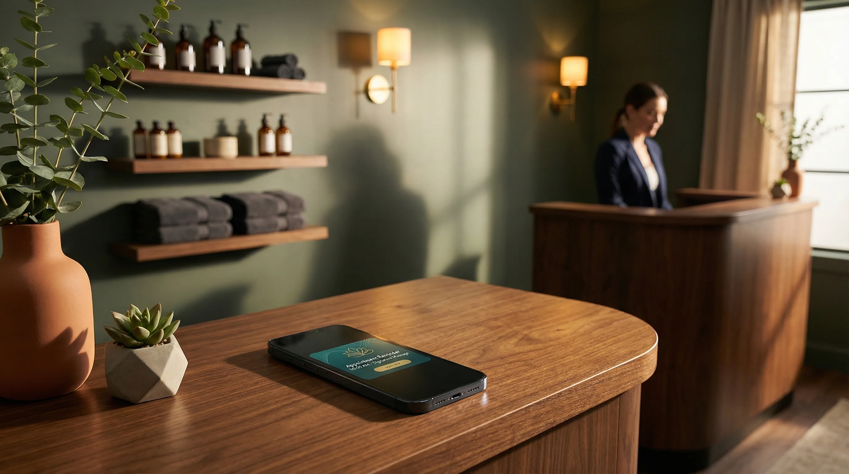 Calendar with checkmarks and notification bells representing reduced appointment no-shows