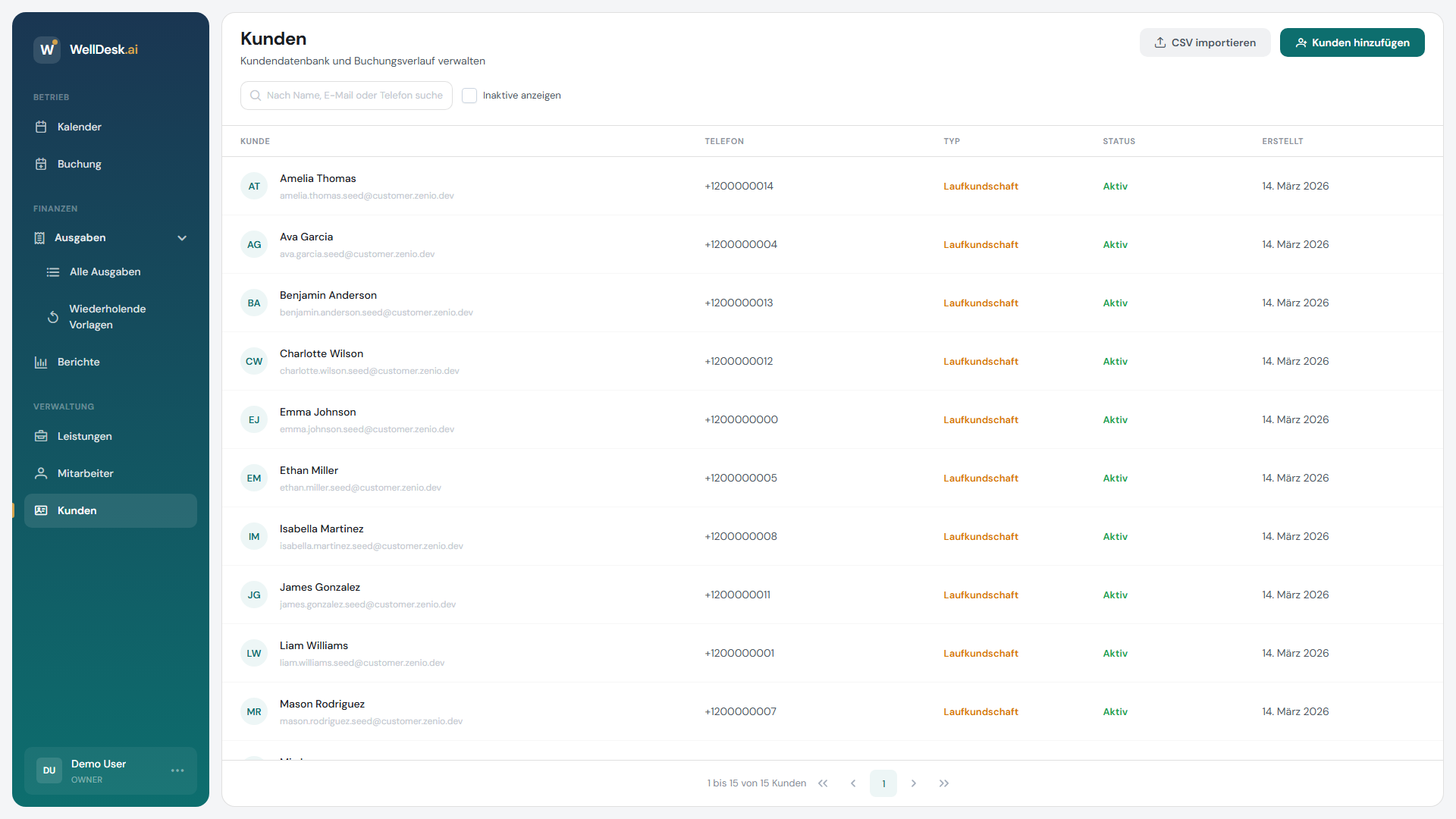 Dialog zur Kundenerstellung